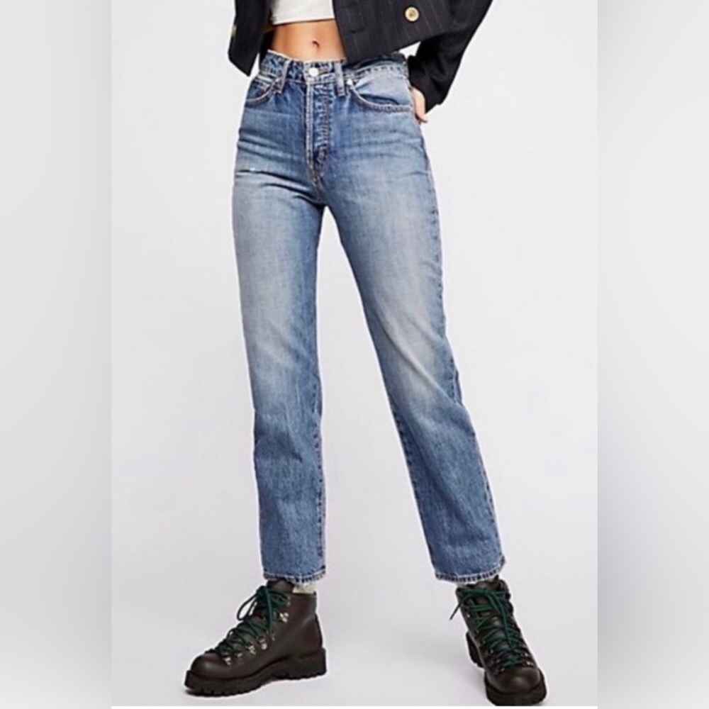 Free People Sandrine Rose “The Virgin Label” NWT jeans size 24 indigo wash